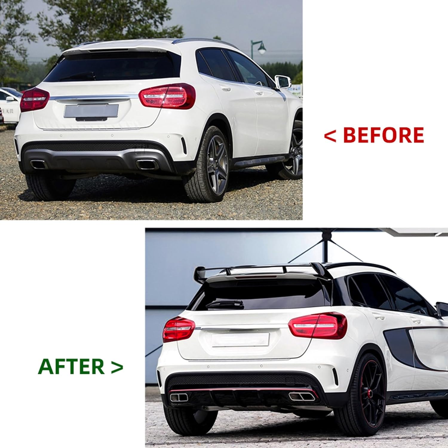 Rear Trunk Spoiler Wing for Mercedes X156 GLA-Class GLA250/45 AMG 2014-2019 AA +Bolts Set