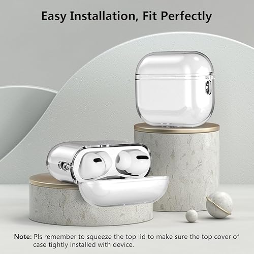 Vista 39 de Funda para Airpods Pro 2 con purpurina transparente, protector transparente de TPU suave para Airpod Pro de 2ª generación, protección completa