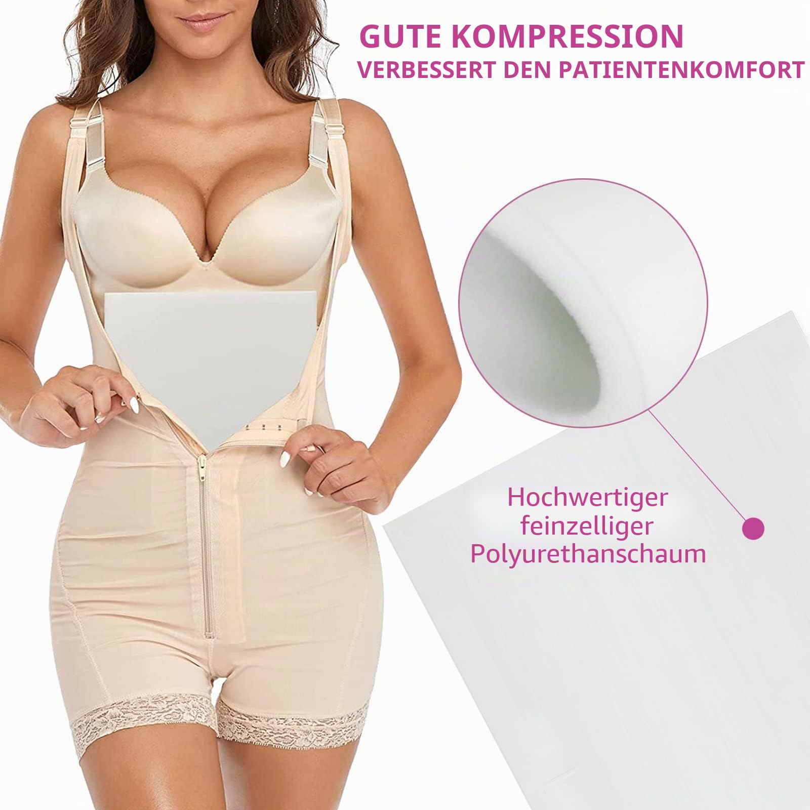 4 Päckchen Lipo-Schaum Bauchbrett 8x11x0.5 Zoll Kompressionsplatte Lipo Board Abdominal Bauch Nach der Operation Extra Dick Superweich Fettabsaugung Medizinische Schaumpolster für Taille & Bauch