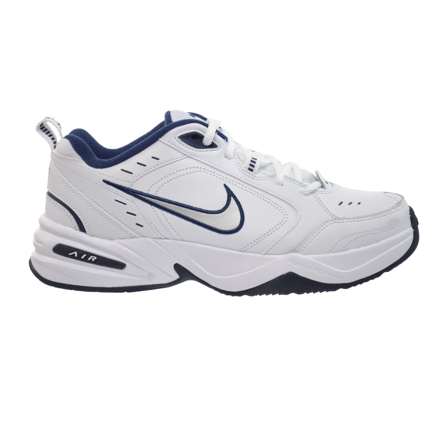 Nike Air Monarch Iv Mens Training Shoes White Metallic Silver