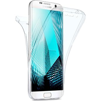 moex Double Case for Samsung Galaxy S6 Edge Transparent Silicone Case Covers Entire Thin 360  Full smartphone case by OneFlow Back cover in Transparent