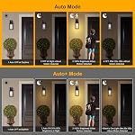 Motion Sensor Outdoor Light, Exterior Light Fixtures Wall Mount with 3 Lighting Modes, Dusk to Dawn Outdoor Wall Light, Waterproof Outside Porch Light Wall Sconce for House, Bulb Included