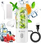 Mélangeur personnel portable 17 OZ/500 ML Juicaire, 175W Mélangeur de taille personnelle, idéal pour les smoothies, le mélange de glace, le jus et le traitement des aliments, compact, pratique et polyvalent (puits)