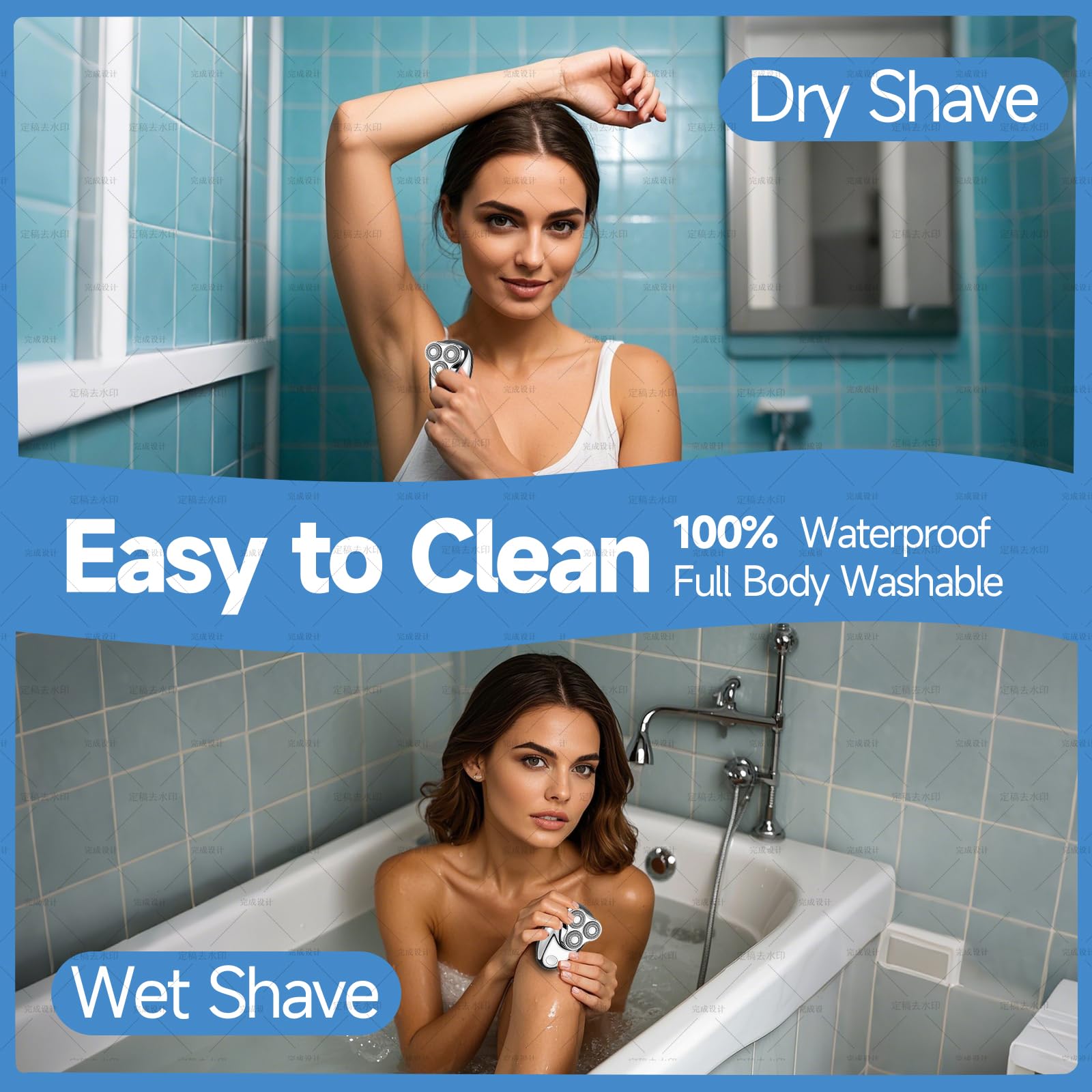 Mini Electric Shaver, Mini Portable Razor, USB Rechargeable Waterproof Shaver for Travel Office,Wet & Dry Electric Pubic Trimmer, Waterproof Body Groomer (for Women)