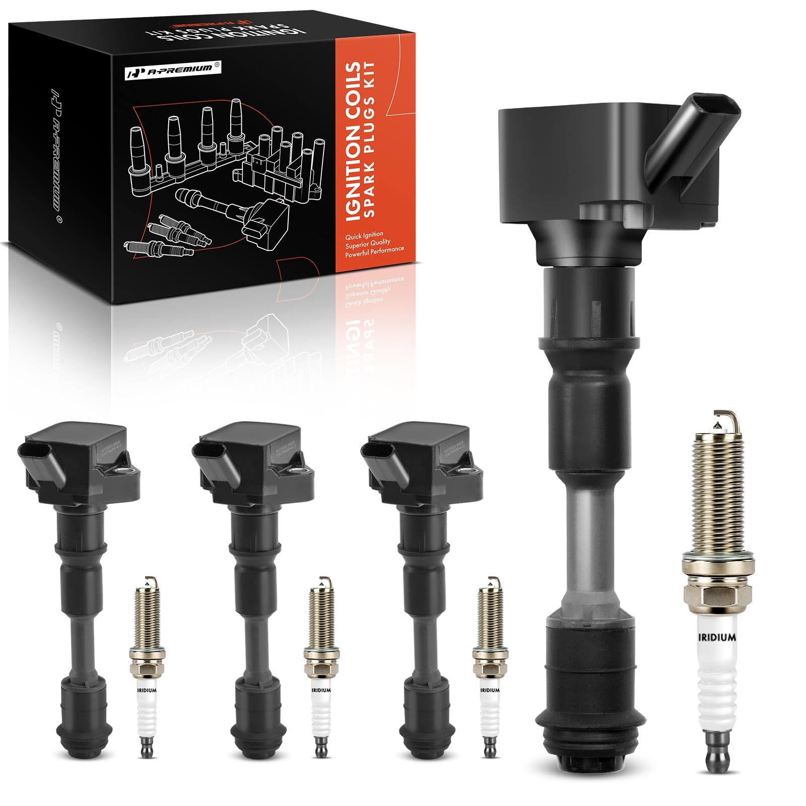 Amazon.com: A-Premium Set of 4 Ignition Coil Pack and Iridium