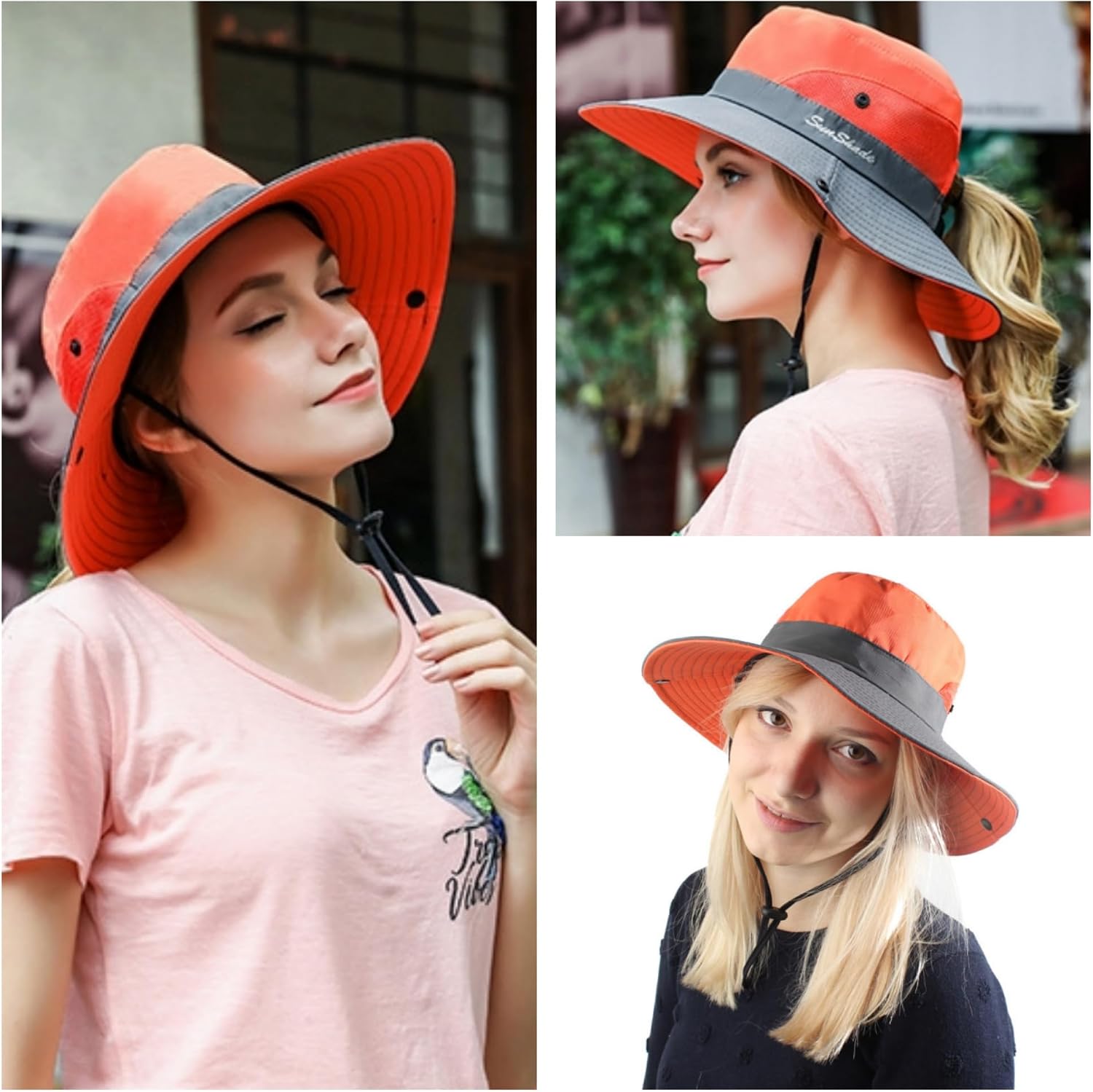 Sun Hats for Men Women Enfoldment Wide Brim, UV Protection Hiking Bucket Hat, Safari Hat, Fishing Hat, Beach Hat