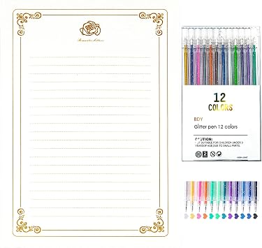 Romantic Littles 62Pcs Rose Gold Letter Stationery Set