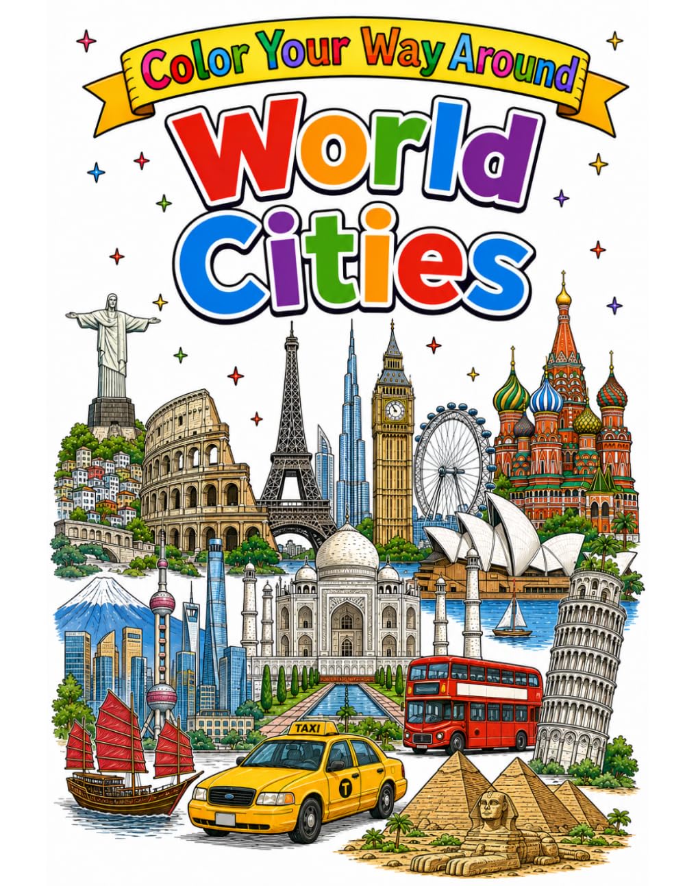 Color Your Way Around World Cities