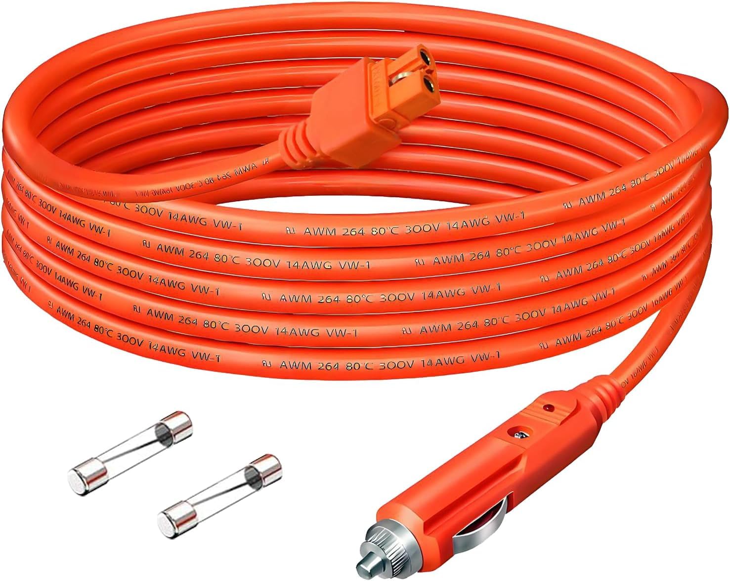 XT60i auf Zigarettenanzünder Kabel, 14AWG 12V/24V Ladekabel für Powerstation & Solargenerator – Kompatibel mit ECOFLOW, Anker, DJI – 2m Verlängerungskabel für Auto, Wohnmobil