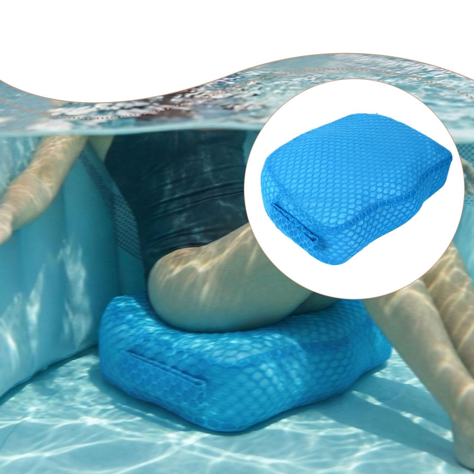 Cuscino Rialzato, Spesso, Portatile, Comodo, Lavabile e Ad Asciugatura Rapida per Vasche da Bagno e Docce All'aperto, Blu
