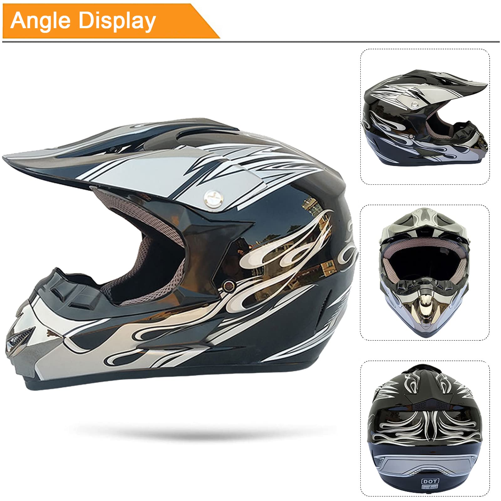 Casco Integrale Moto Donna Casco Motocross Integrale Con Occhiali