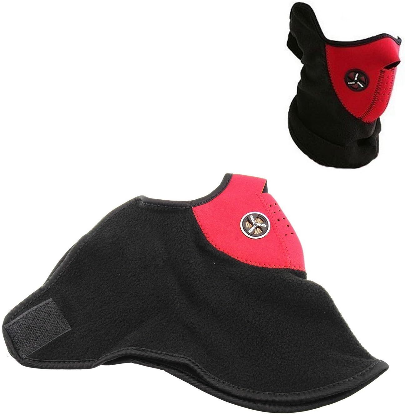 NIKAVI Bike Motorcycle Sport Neck Warmer Face Mask Winter Summer Outdoor Protective Gear (RED)
