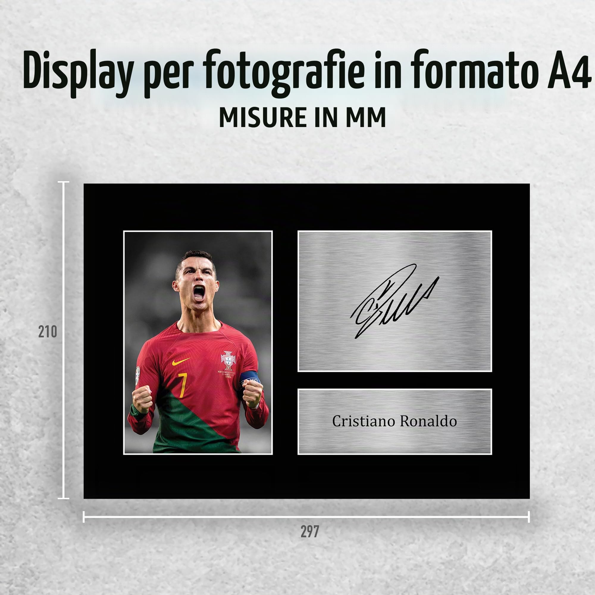 HWC Trading A4 Cristiano Ronaldo Portugal Regali Stampati Autografo Firmato Foto Per Gli Appassionati Di Calcio E Sostenitori - A4