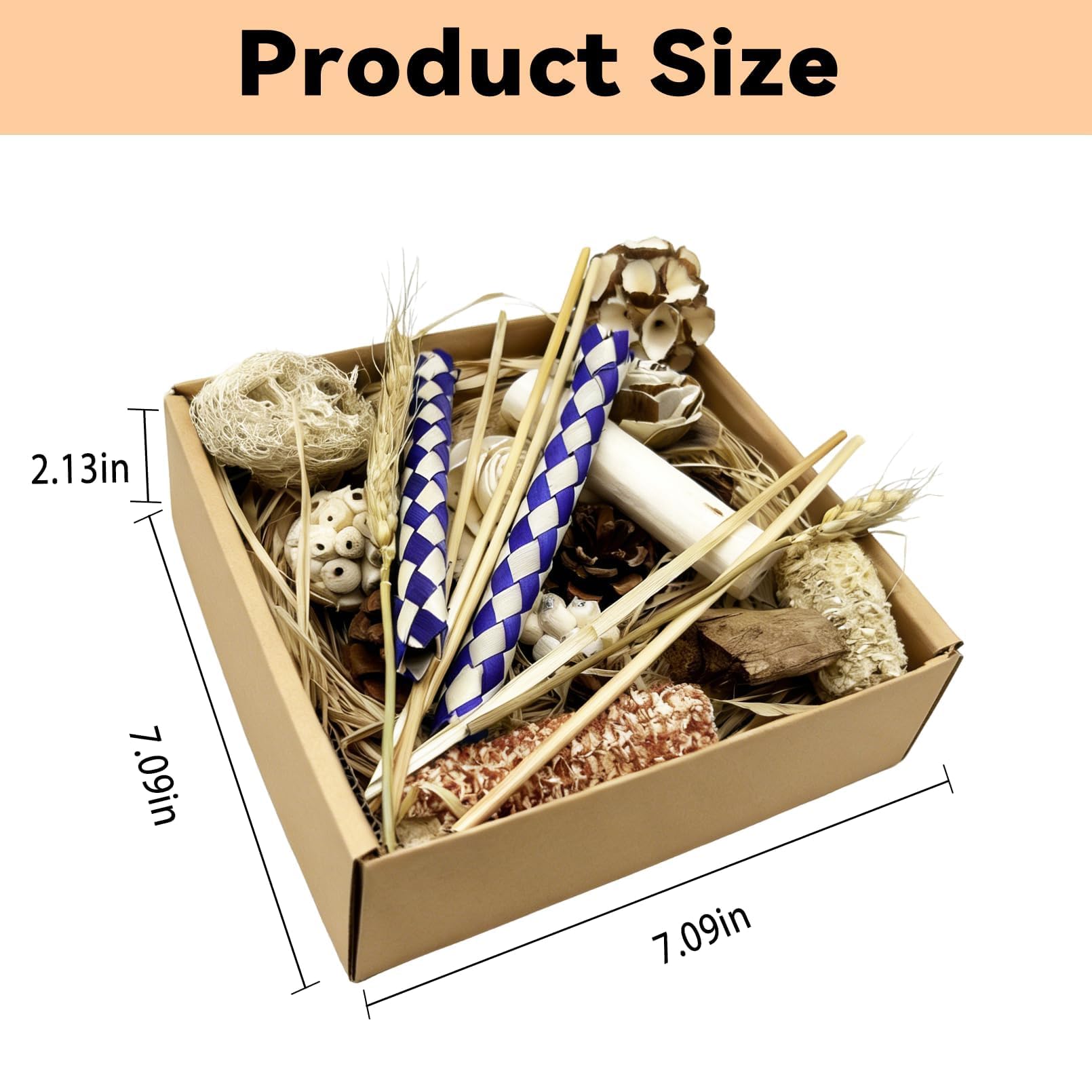 Bird Foraging Toys Parrot Chew Shredding Toys Bird Foraging Box for Parakeets Cockatiels Conures Lovebirds and Small to Medium Birds (Burlywood) - image 2