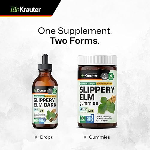 Miniatura 6 de MAUWE HERBS Gomitas de corteza de olmo resbaladizo  Suplemento de digestión y apoyo intestinal  Ulmus Rubra orgánico 4000 mg para apoyo inmunológico
