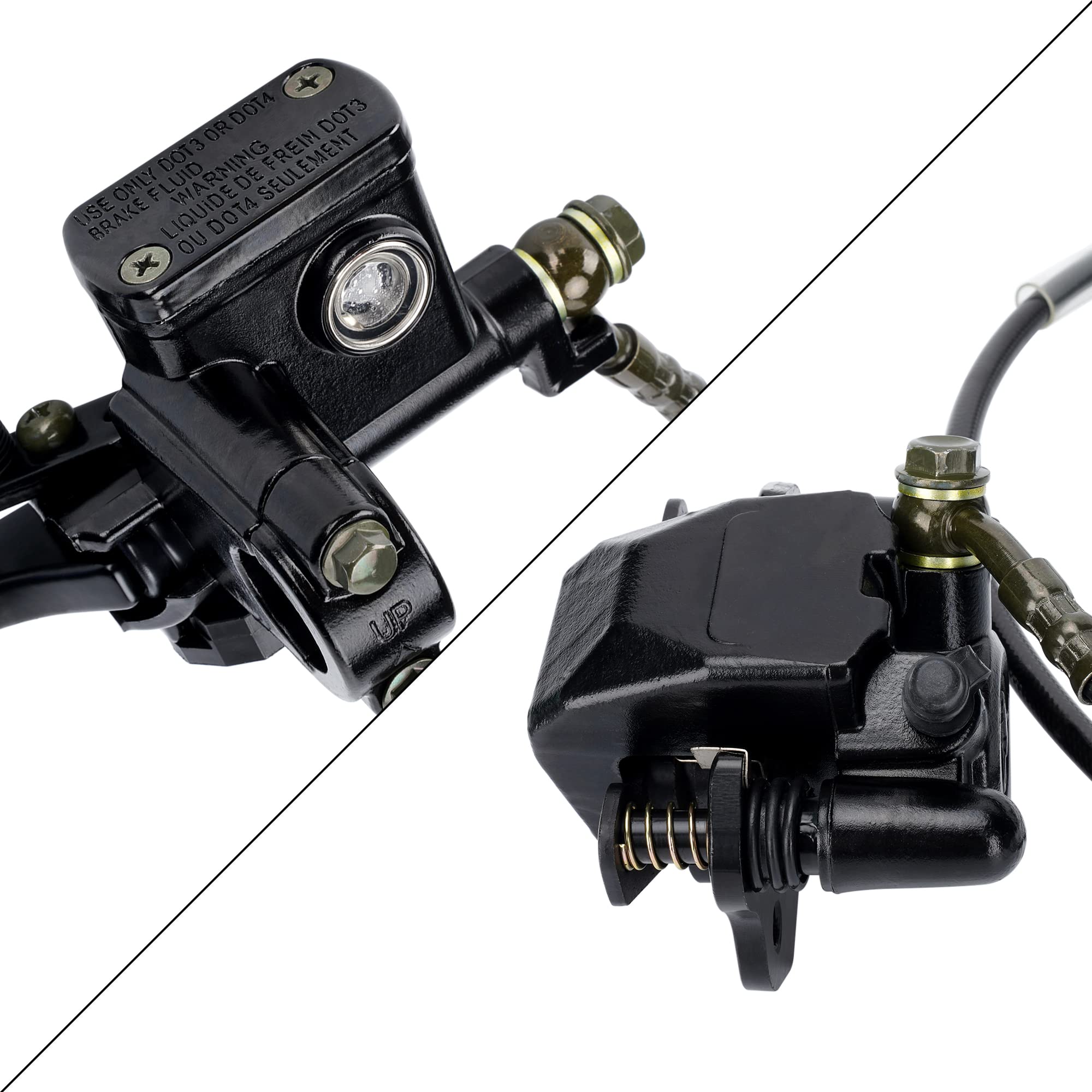 Cc Conjunto De Pinza De Freno De Disco Hidráulico Trasero Con Pastillas De Freno Para ATV Chino Quad Reemplazo Para TaoTao Buyang Coolsport Kazuma Sunl ROKETA AIM-EX 50cc 70cc 90cc 110cc 125cc - 6