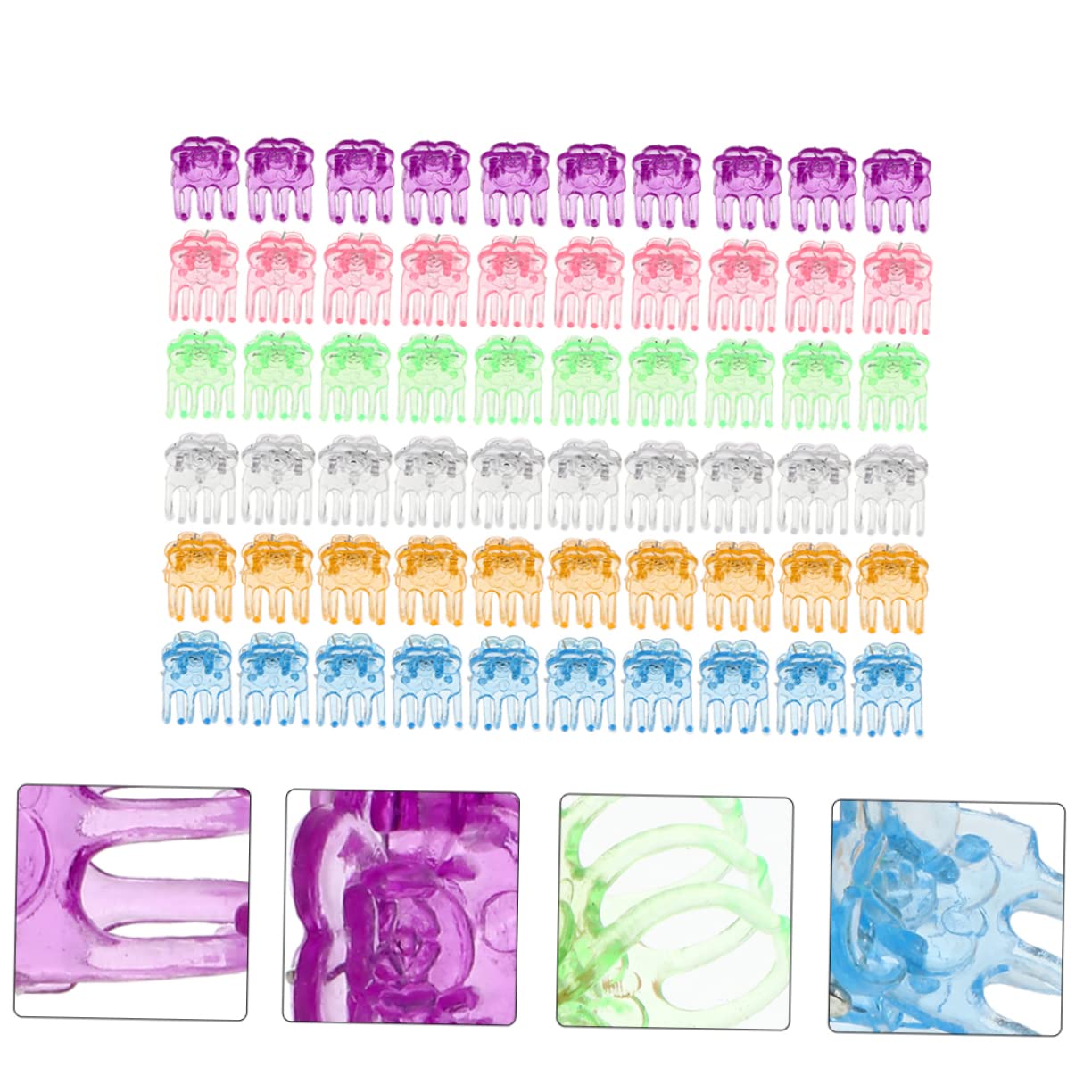 UPKOCH 10 Sätze Pflanzenclips Für Orchideen Kunststoff Blumenförmige Stützklammern Zur Unterstützung Von Pflanzen Und Ranken Für Gartenliebhaber Farben Im Packung 120 Stück * 10