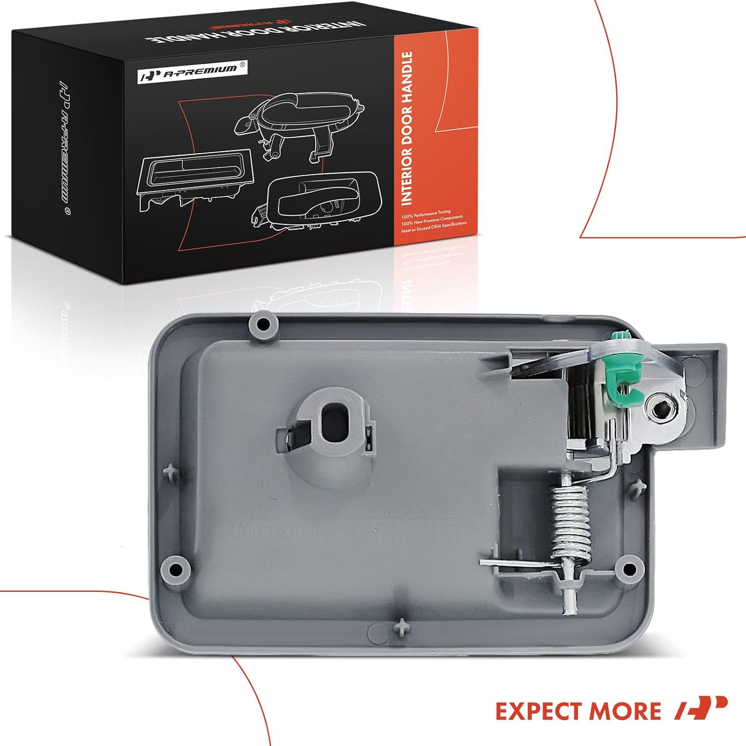 A-Premium Front or Rear Right Passenger Side Interior Door Handle Compatible with Dodge Durango 2004-2009, Dakota 2005-2010 & Chrysler Aspen 2007-2009 & Mitsubishi Raider 2006-2009, Silver Lever