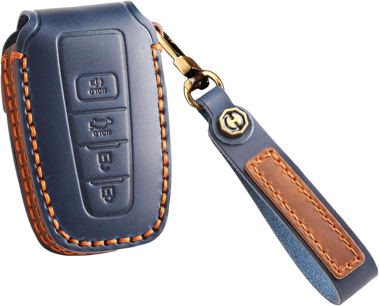 KUNIO Personalized Leather Keychain Fit for Toyota Camry C-HR