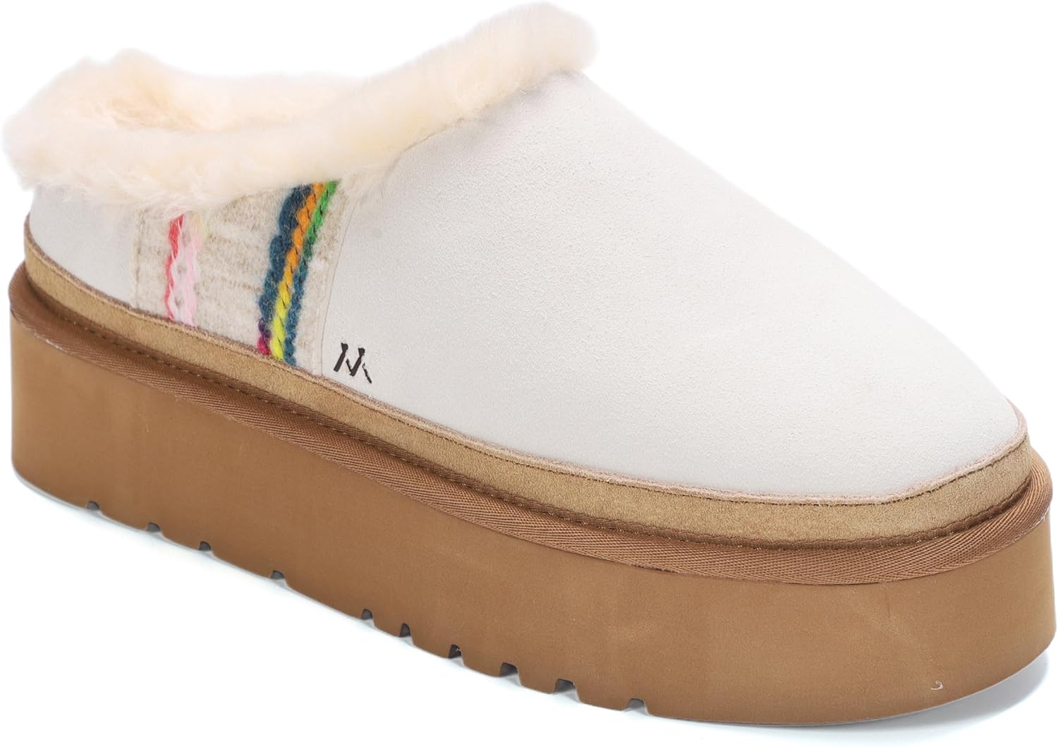 mykos Jane Women’s Suede Platform Clog Slipper – Stylish Indoor/Outdoor Slipper with Durable Sole – Cozy, Versatile Shoe for Lounging or Casual Outings