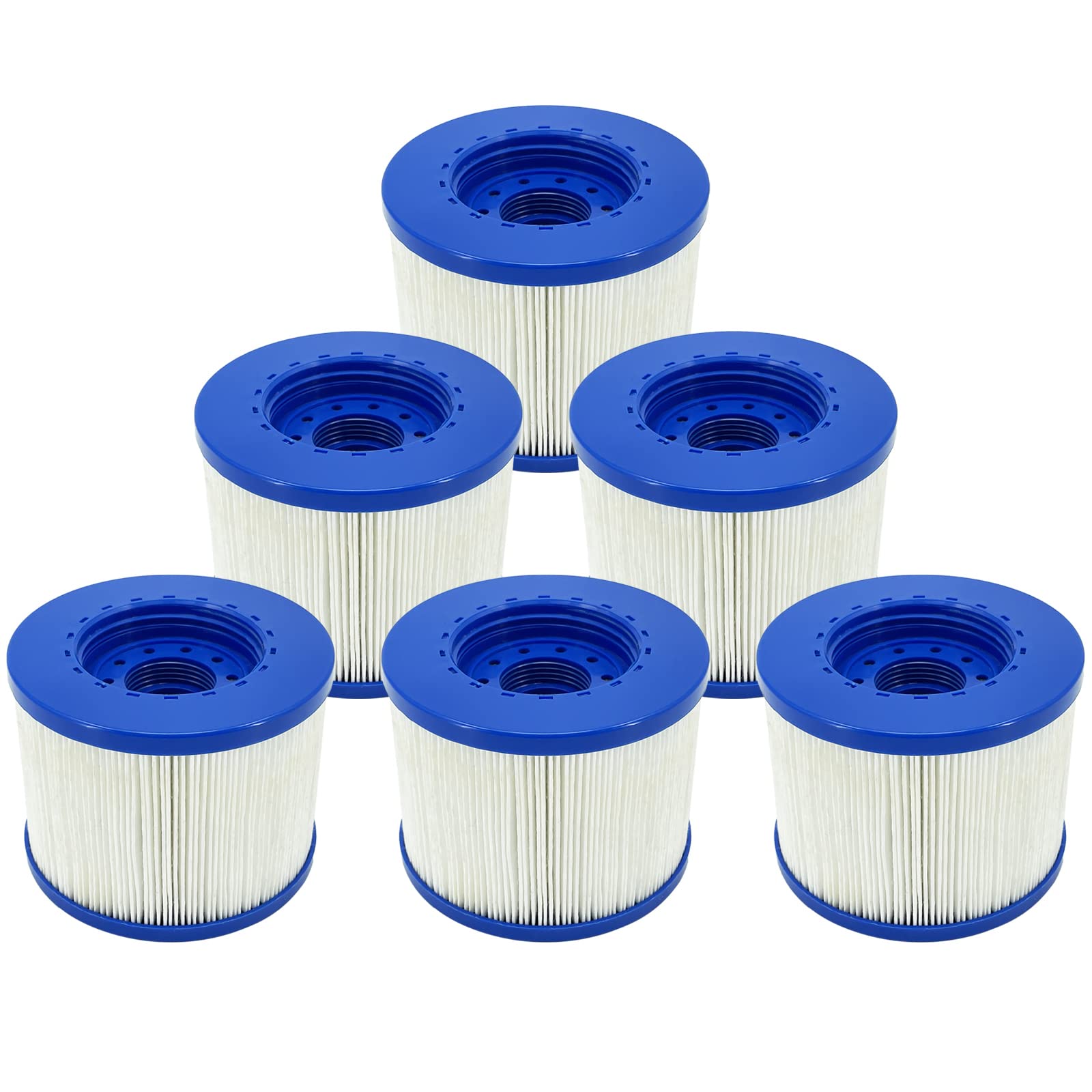 JEFFEL Infinite Spa-filter voor schroeven, voor spa, opblaasbaar, zonder schroeven, 60 mm, filterpatroon voor spa, compatibel met Cosy Spa, Clever Spa en Plus, 12 stuks