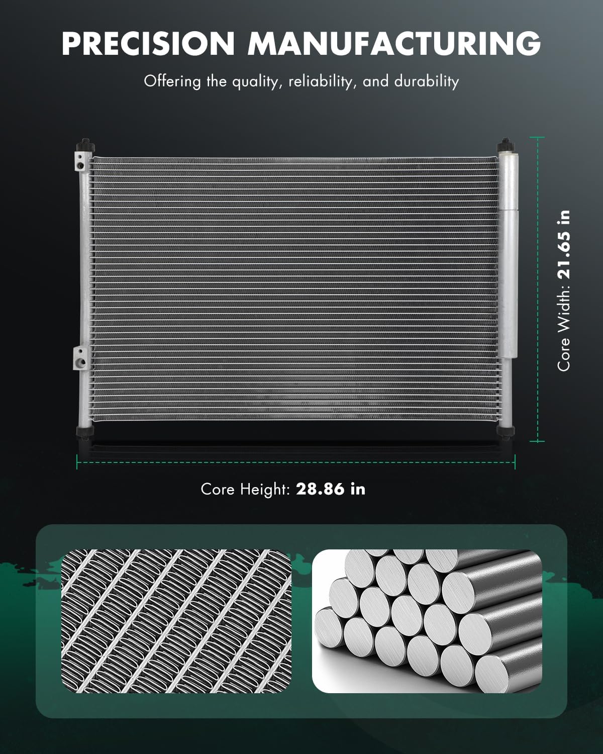 SCITOO Air Conditioning A/C Condenser Compatible for 2009-2013 for Suzuki Grand Vitara 2.4L 2006-2008 for Suzuki Grand Vitara 2.7L 2009-2010 for Suzuki Grand Vitara 3.2L for OEM:0 9531064J00;DPI:3582