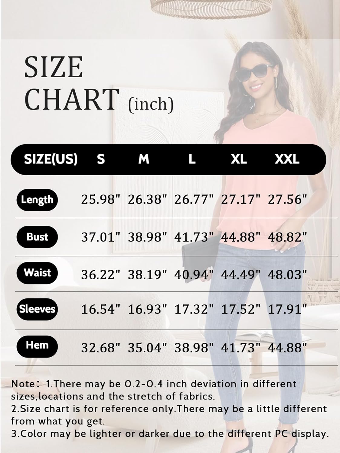 Short Sleeve Women T Shirts V Neck Tops Fashion Banded Bottom Tops Summer Spring Outfits Beach Vacation Clothes 2026 - Image 7