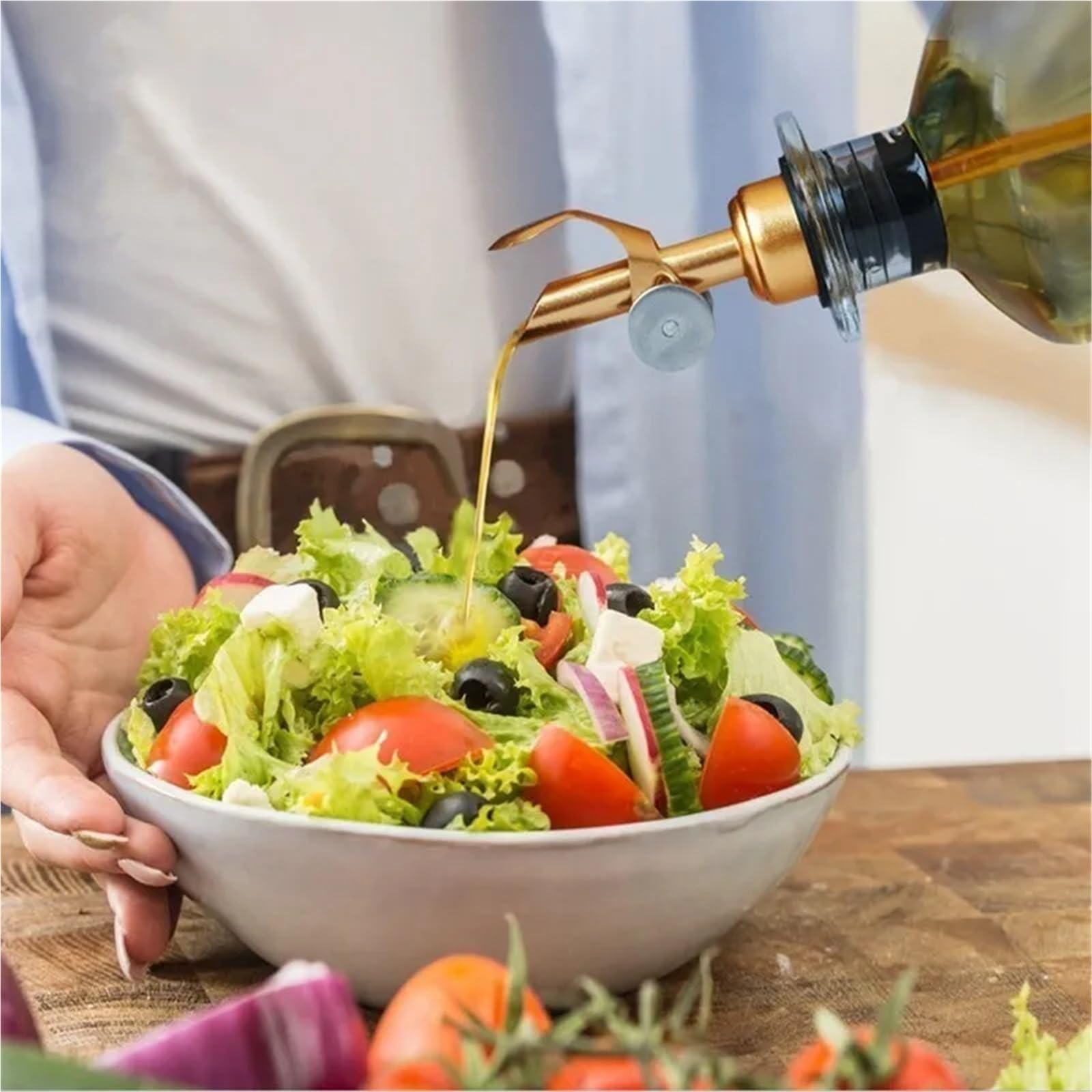 Bouchons à vin 8 pièces verseur d'ouverture et de fermeture automatique bec en acier inoxydable 304 for distributeur d'huile d' bouchon cocktail outil barman(Mixed)