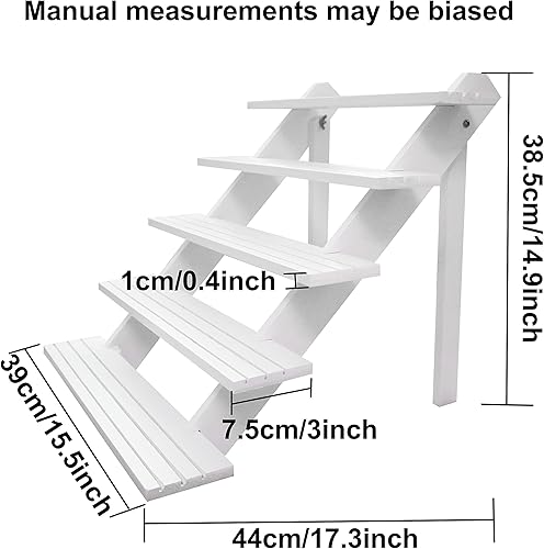 Miniatura 6 de NAJMECHOY Exhibición al por menor Pendiente y anillo Soporte de madera blanca Estante de almacenamiento