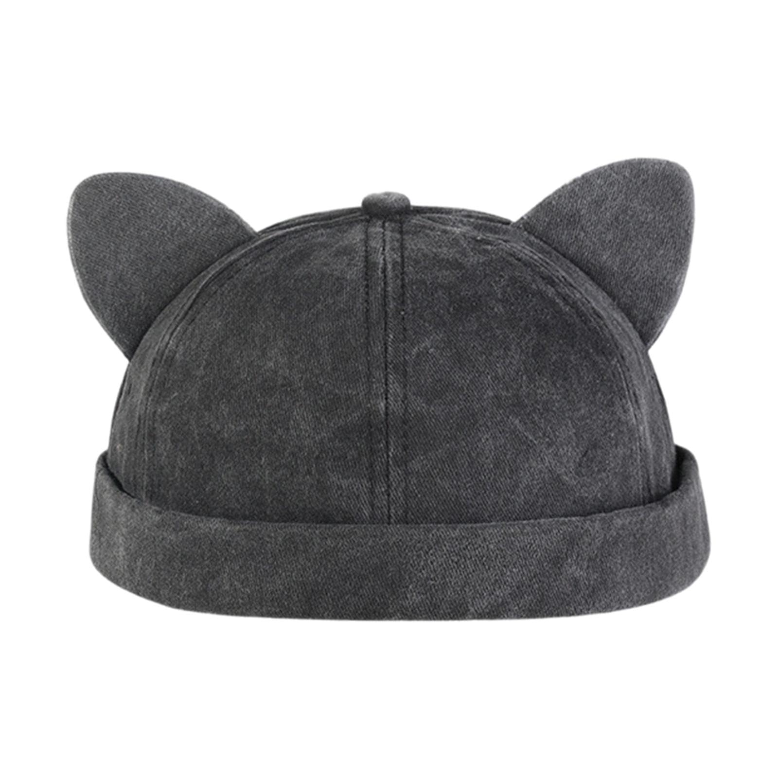 Docker Cap Beanie Picnic Travel Men Women Fashionable Commuting Brimless Hat Black-image-48