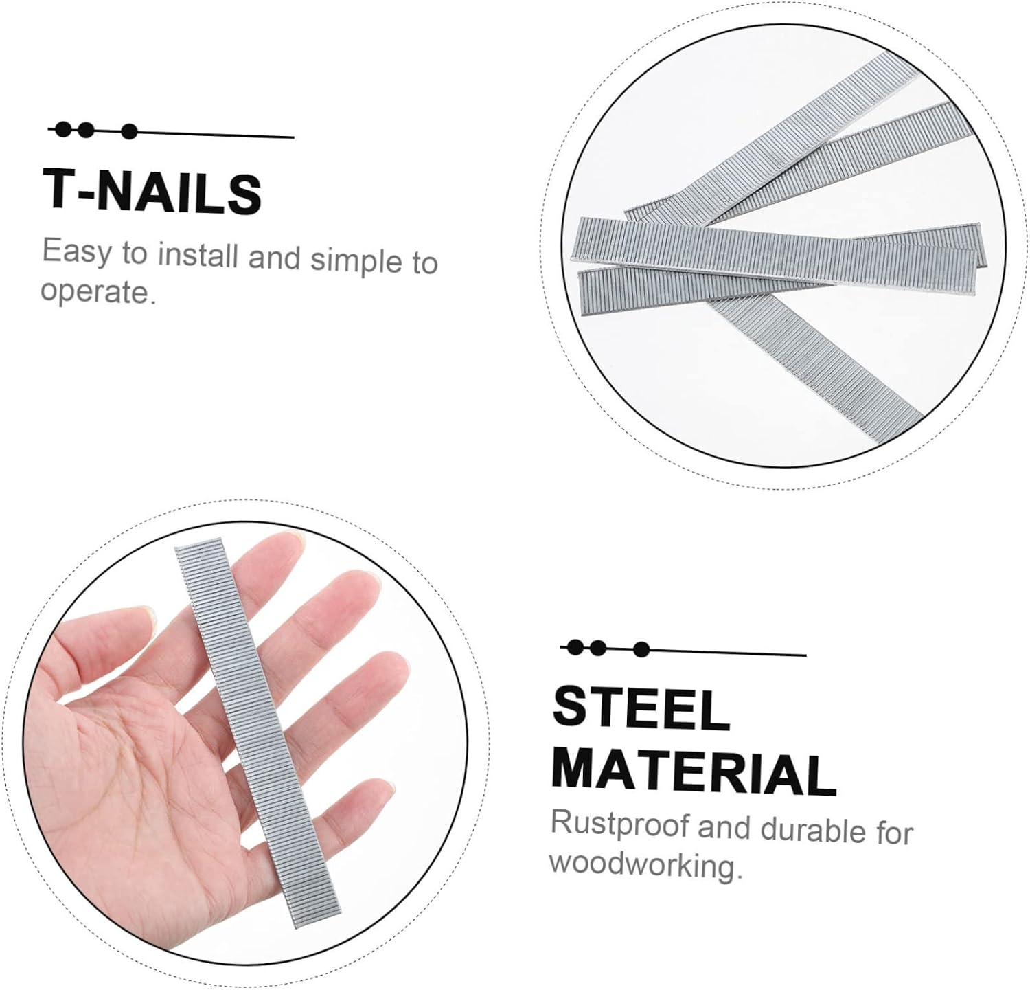 5000pcs Straight Woodworking Finish Nails Premium Fasteners for Carpentry Upholstery Strong Sturdy Design for Home Projects