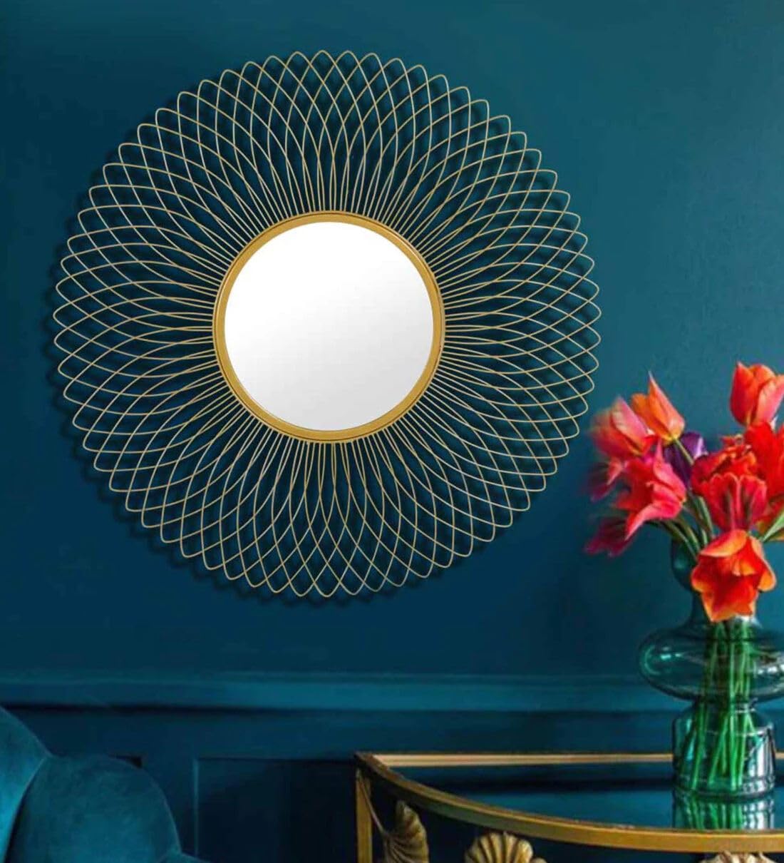 Artemade Gold Flower Wall Mirror - Glam Decor -18 Artemade Gold Flower Wall Mirror - Glam Decor -18