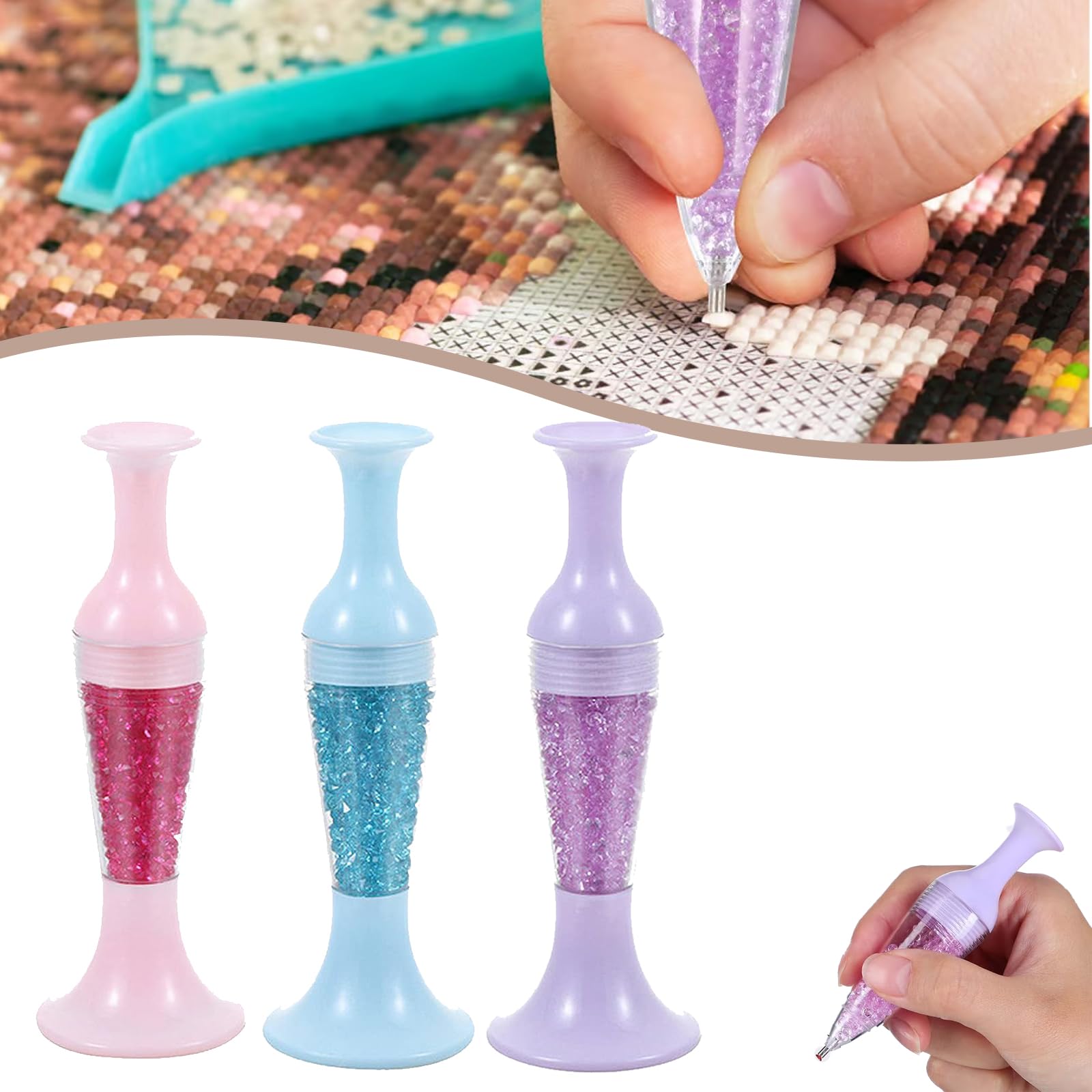 Herramienta Para Pintura Con Diamantes - Bolígrafo De Punta Para Colocar Diamantes, Diseño Ergonómico