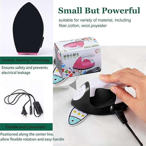 Miniatura 5 de AREMOD Mini prensa de calor de hierro pequeño, cuentas de hierro, práctica máquina de transferencia de prensa de calor para planchar en parches,