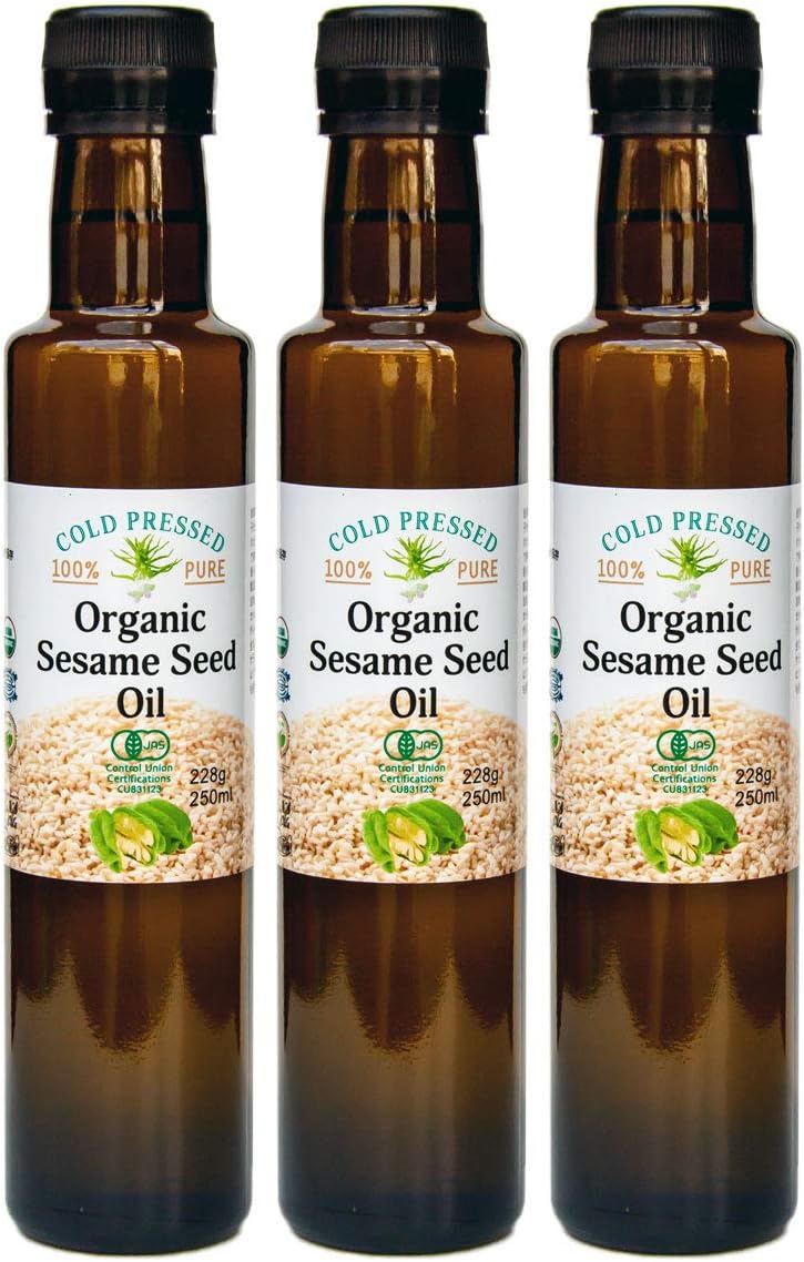 Amazon エヌエスオイルズ 有機食用セサミオイル 250ml（228g）×3本お得セット NS Oils Organic Sesame