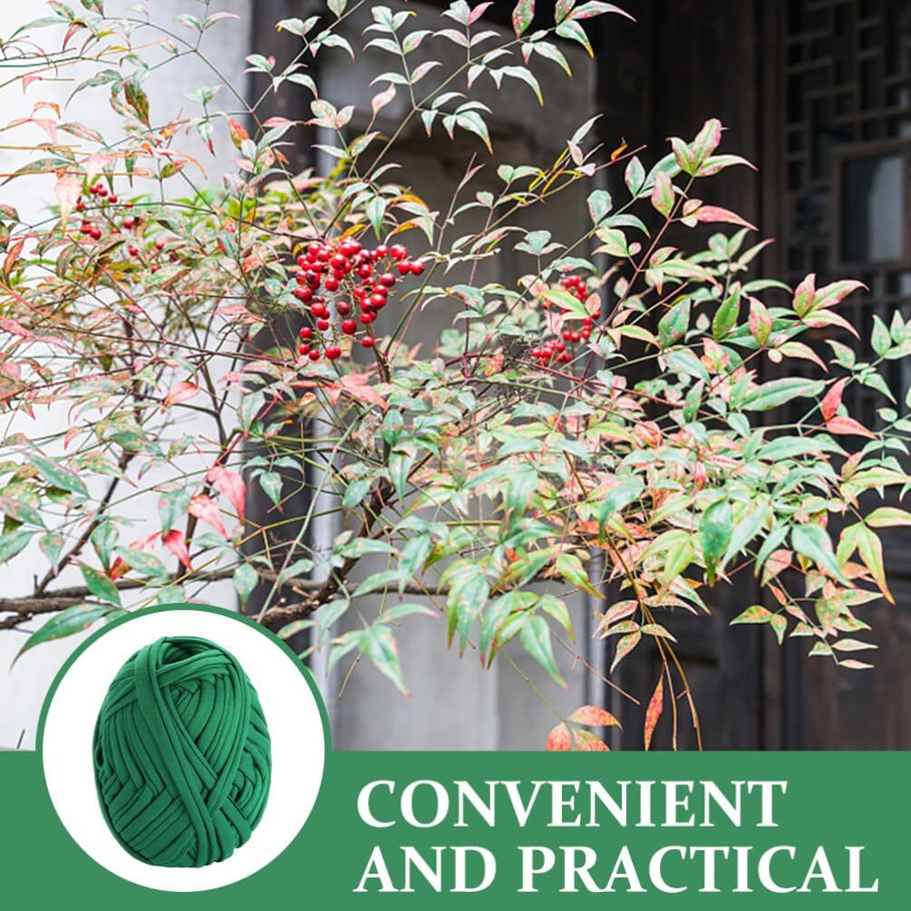 BESPORTBLE 1 Roll Tree Ties Plant String Soft Plant Support Green Garden Twine and Office Home Cable Organizing Craft Supplies (98 Feet X 4.72 Inches)