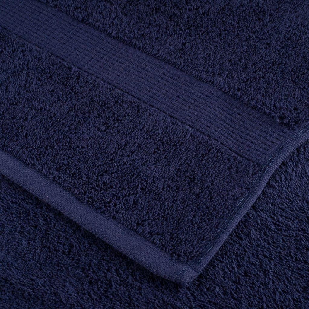 SOLUND - Juego de toallas de baño (12 unidades, 600 g/m²), color azul marino