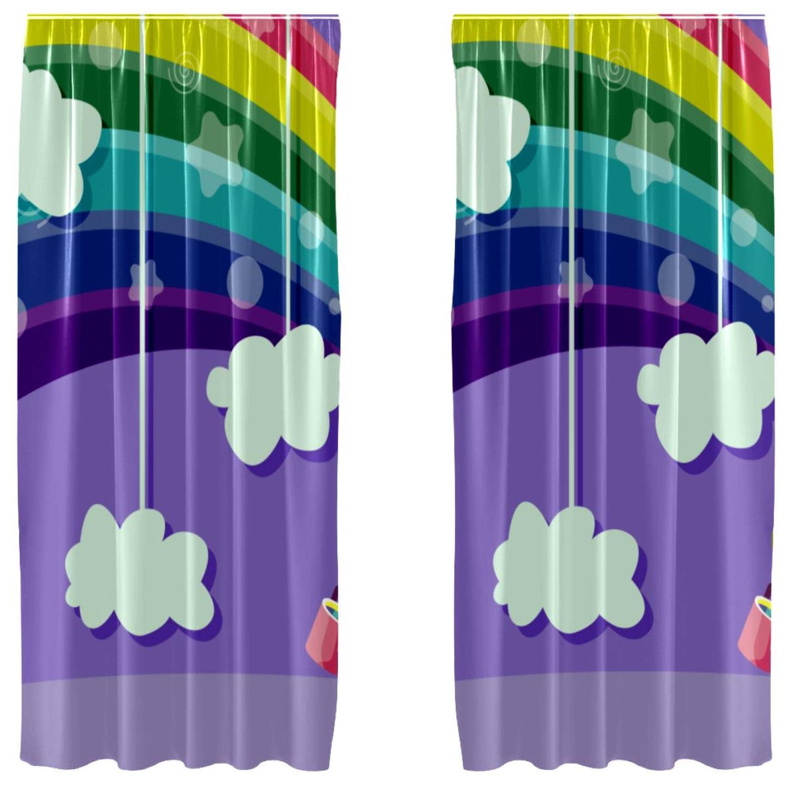 Panneaux décoratifs arc-en-ciel pour cacher le vis-à-vis chambre enfant