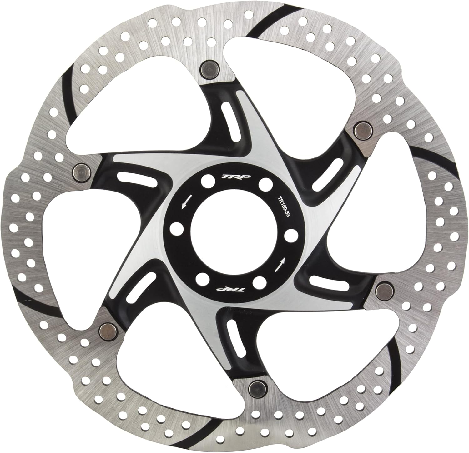 TRP 33 Disc Brake Rotor - 180mm, 6-Bolt, Silver/Black
