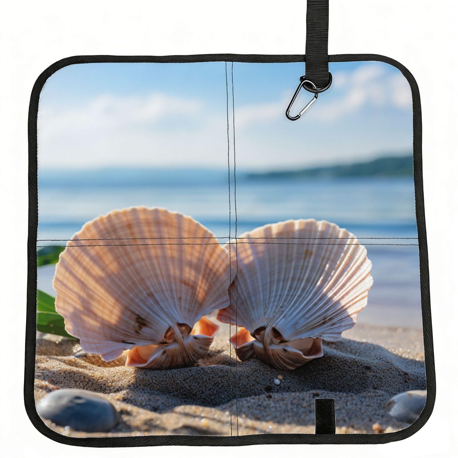 YGLHBDPBF seashells by the seashore Print Camping seat cushion,Foldable Sitting Pads,Save Backpack Space for Hiking