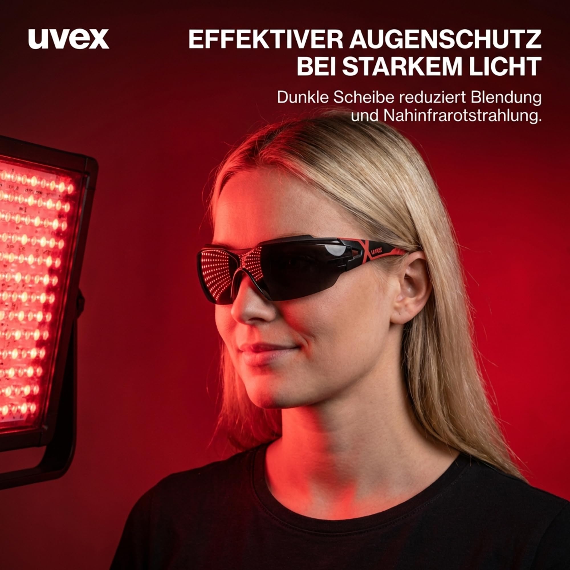 Uvex pheos cx2 Schutzbrille für HPL/IPL-Haarentfernung Augenschutz Infrarot UV-Strahlung metallfrei Anti-Beschlag kratzfest getönt IR-ex 5