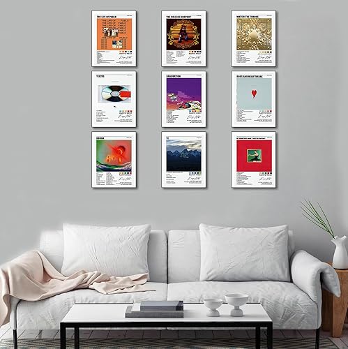 Miniatura 2 de Kanye West - Póster de álbum de graduación, póster de Ye Music para habitación, lienzo estético, arte de pared, decoración de dormitorio, 8 x 10