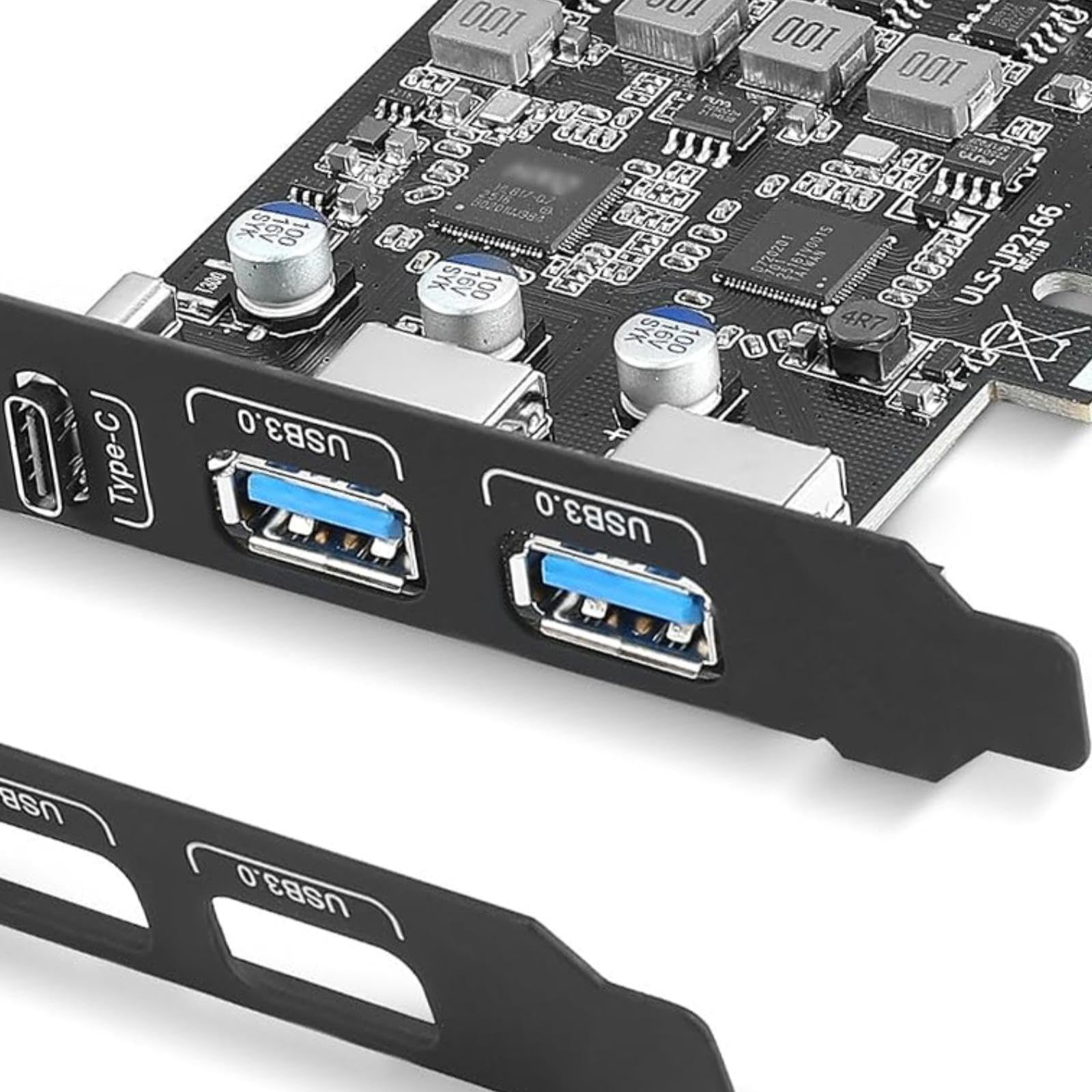 Karta rozszerzeń PCIe USB z 2 gniazdami USB-a i gniazdem USB 3.0 typu C