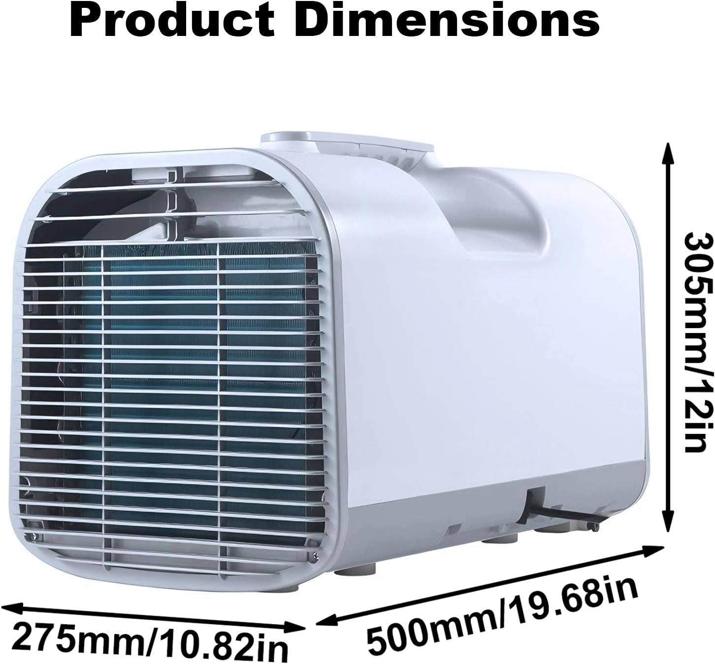 ミニポータブルエアコン 冷却能力 4095 BTU 設置不要・パネルボタン操作 小部屋・学生寮用
