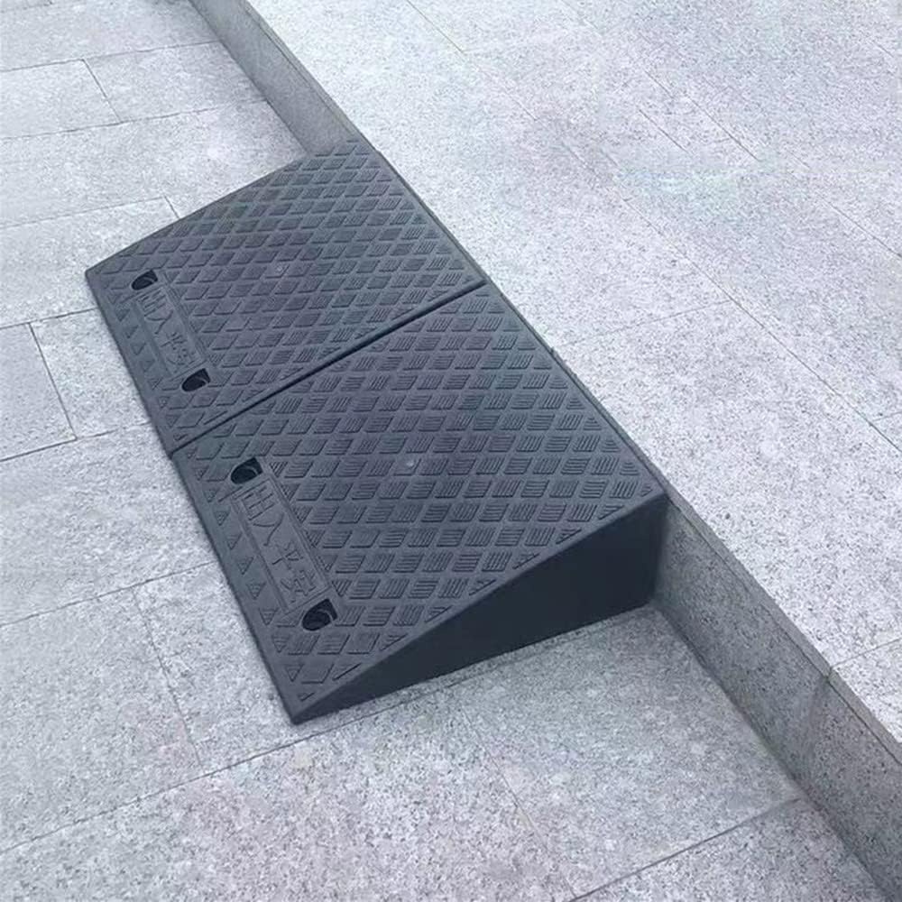 Przenośne rampy progowe 4 „5” 6 "7" 8 "wzrost, niezapoślizgowe rampy Krokowe, rampy wózków inwalidzkich do drzwi, wejście, kroki, garaż, żółty, 50x27x10cm