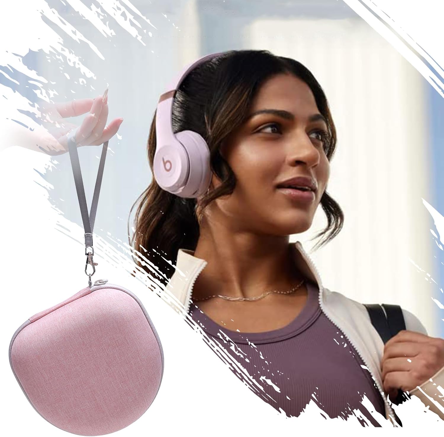 Kids Headphones Case Compatible with JBL Junior 320 / Junior JR 320BT / iClever BTH12 / HS19 / BTH26 / JoySpark-T5 / Candy Bila BH03 / EarFun/IMYB/MIDOLA MD-B01/Noot Kids Headphones. Pink (Case Only) - Image 6