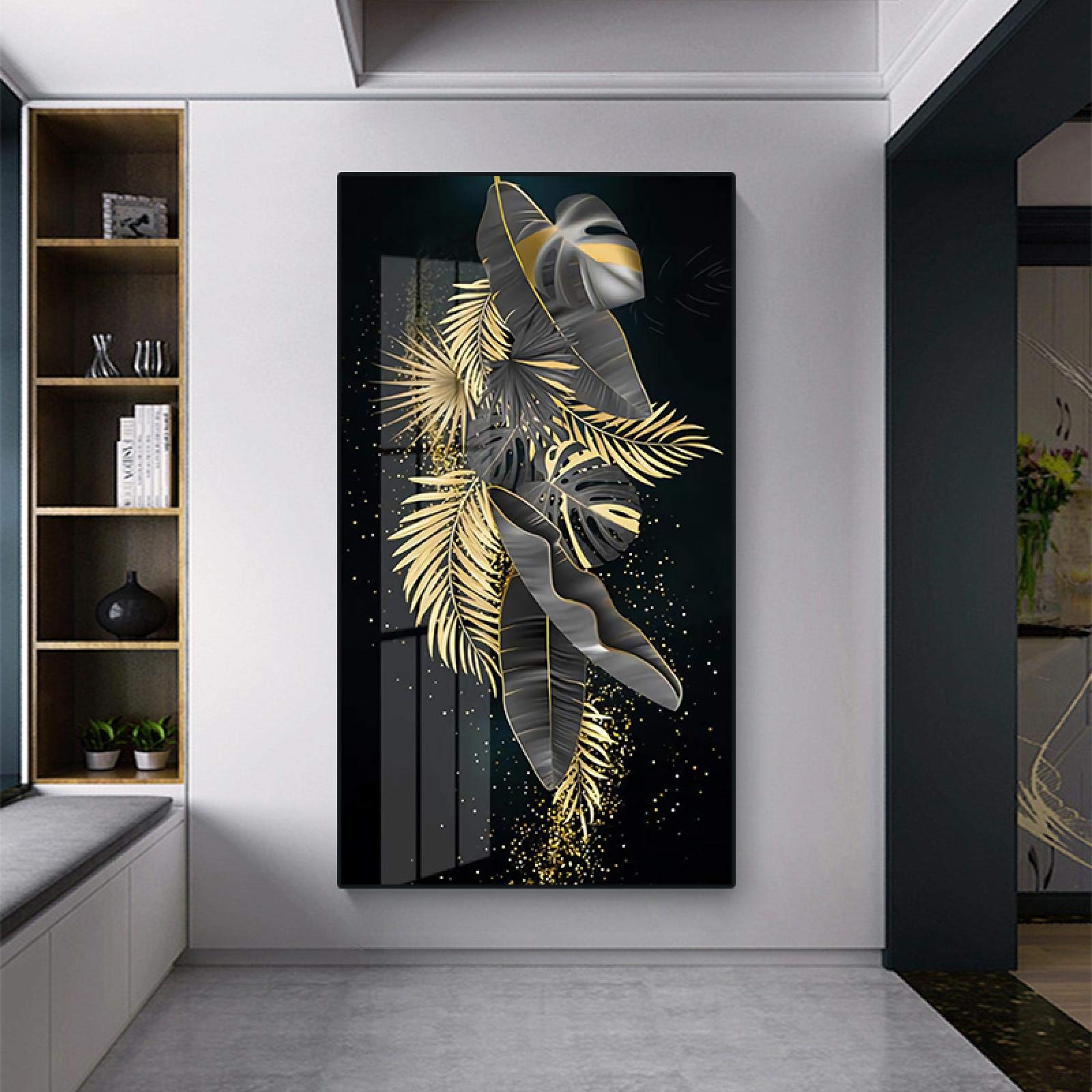 Reproduction abstraite colorée sur toile art mural décoratif