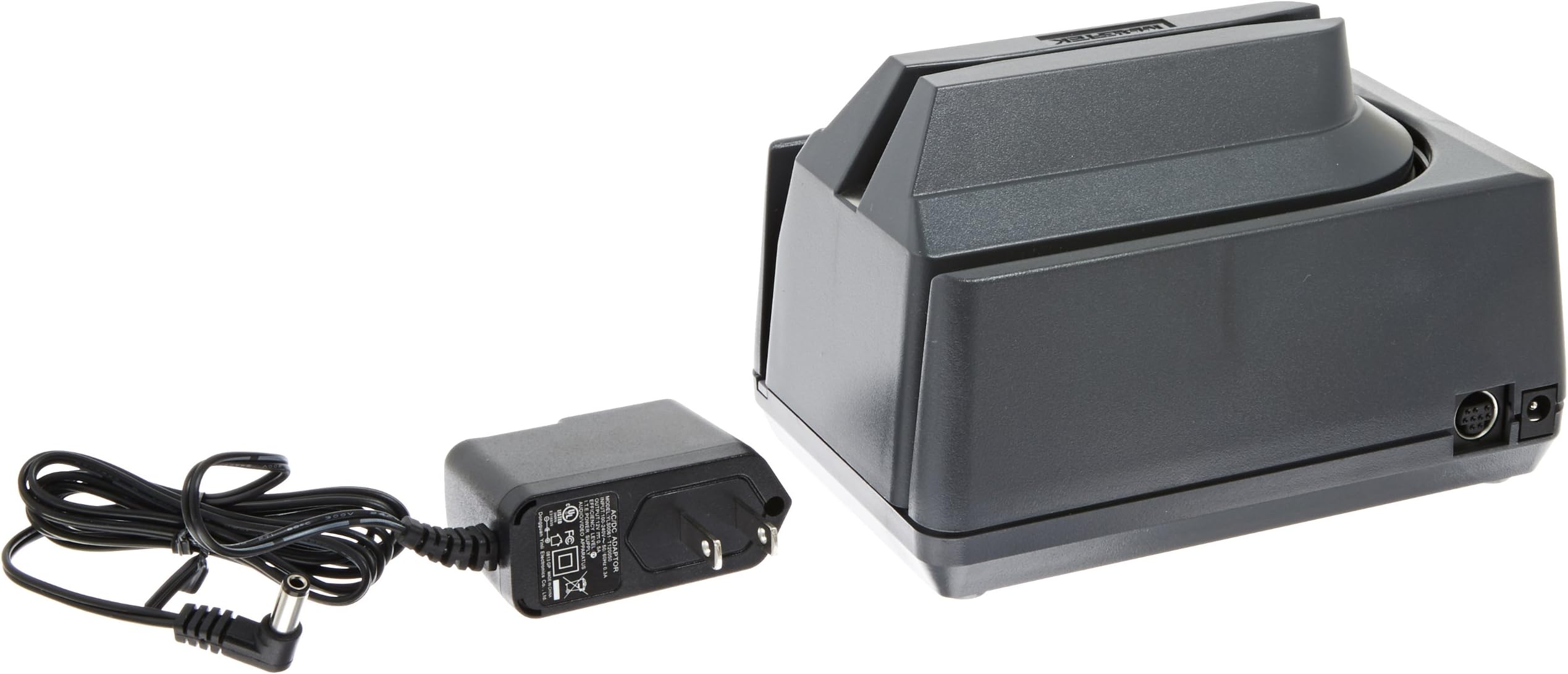 22533003 Mini MICR Check Reader with USB Interface, 17 in/s Scan Speed, 12V, Dark Gray