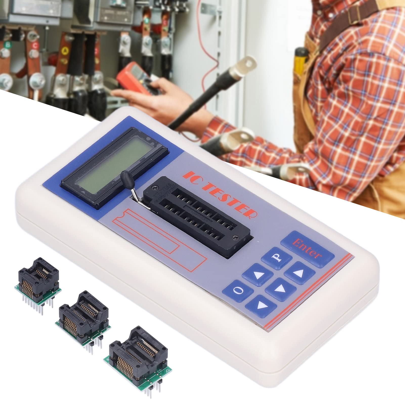 YWBL-WH Probador de Circuito Integrado con Modos Automáticos de 5V 3.3V Probador de Transistores Multifuncional TSH-06F