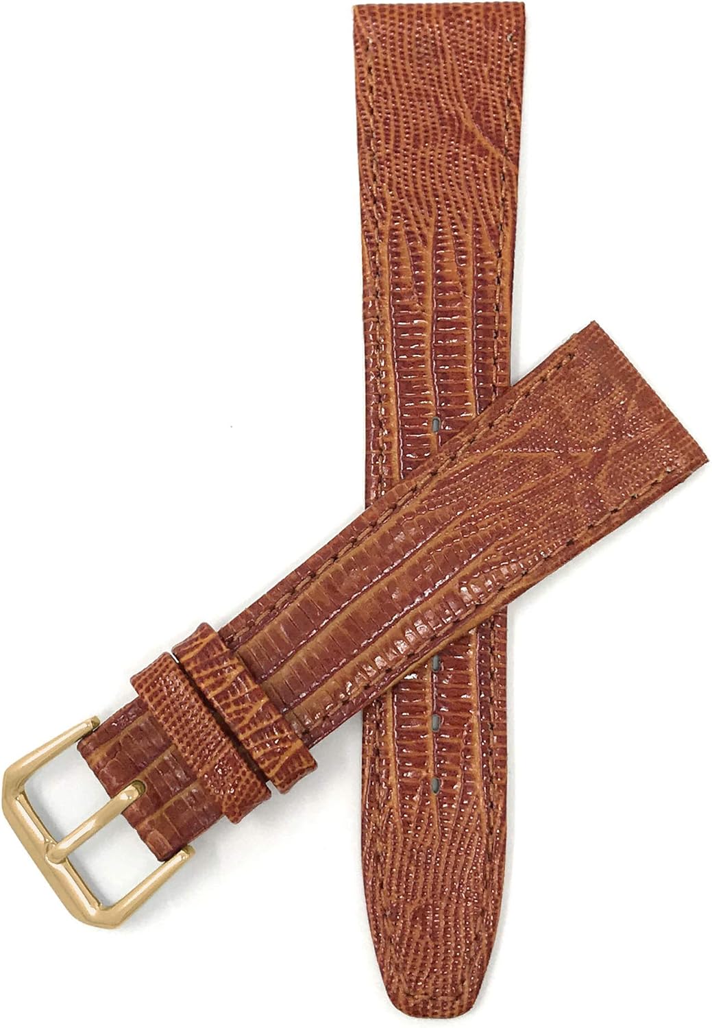 Bandini Leather Watch Band Strap - Lizard Pattern - Slim - 4 Colors - 10mm, 11mm, 12mm, 13mm, 14mm, 16mm, 18mm, 19mm, 20mm - For Men or Women